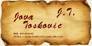 Jova Tošković vizit kartica